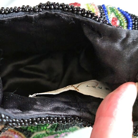 Mary Frances Beaded Leather Dizzy Circles Wristlet Handbag - Picture 15 of 15